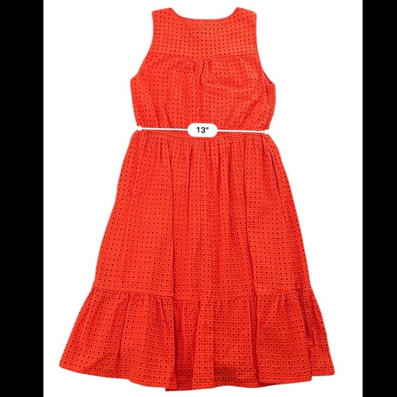 Melloday orange Eyelet Ruffle Hem dress Nordstrom - Picture 10 of 13
